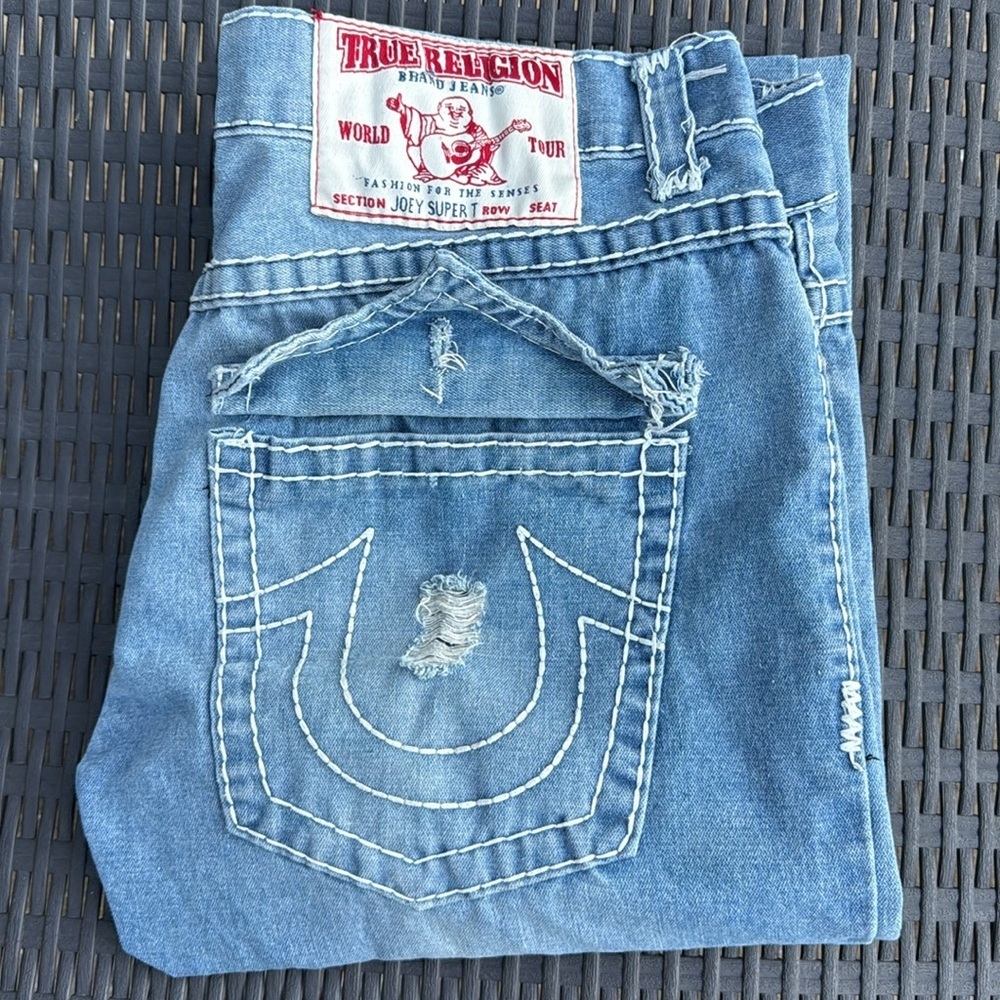 True Religion Joey Super T Light Blue Denim Men's Jeans Size 36 - Picture 4 of 13